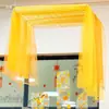 Cortina de gasa amarillo anaranjado tejido de hilo de red creación de ambiente de jardín de infantes decoración de hilo de cascada diseño de escena de boda hilo suave ligero y transparente