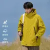 Chaqueta Deportiva Cálida Transfronteriza para Hombres y Mujeres, Ropa Exterior con Capucha para Primavera, Otoño e Invierno, Repelente al Agua, Cortavientos con Capucha de Moda para Exteriores