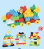 Bloques de Construcción de Animales Variados del Bosque Grande para Niños de Jardín de Infancia Juguetes Educativos de Plástico para Educación Temprana Coche de Engranajes Ensamblados