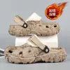Sapatos de Caverna Dupla Face Desmontáveis com Forro de Lã para o Inverno Baotou Chinelos Transfronteiriços Tamanho Grande Moda Chinelos de Algodão com Solado Grosso para Casais