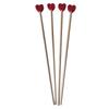Removedor de perlas con forma de corazón para café, té con leche, bebida, al por mayor, mezcladores de madera desechables, bar