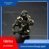 Novo Latão Zodíaco Macaco De Volta Pêssego Aniversário Carro Chaveiro Pendurado Ornamentos Ao Vivo Internet Celebrante De Couro Bagagem Pendurado Ornamentos