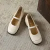 Zapatos de tacón grueso estilo francés de corte bajo 2026 Nuevo estilo de otoño Temperamento Casual Punta cuadrada Versátiles Retro Zapatos Mary Jane de una correa para mujer