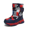 Botas de Nieve para Niños 2026 Invierno Nuevo Estilo Más Terciopelo Cálido Niños Medianos y Grandes Zapatos de Algodón Botas de Caña Alta Camuflaje Venta Caliente Transfronteriza