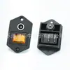 Enchufe dos en uno DC5521 + interruptor KCD1 orificio para tornillo conector de 5A12V enchufe hembra con cable enchufe de alimentación CC