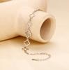 Plata City S925 plata de ley circonio completo hueco trébol de cuatro hojas pulsera femenina moda lujo ligero mundo flor rica cinco tréboles de cuatro hojas