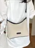 Bolsa de Axila Yuezi 2025 Estilo Verão Novo para Mulheres, Cor Sólida, Estilosa, Bolsa Tote de Grande Capacidade, Bolsa de Mão Simples para o Dia a Dia