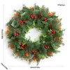Corona de Navidad de 50 cm Decoraciones Navideñas Enredadera de Navidad de 2.7 m Decoración de Puerta Colgante de Puerta Colgante de Pared Círculo de Navidad de 60 cm
