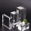 K9 Cuadrado Blanco en Blanco Vidrio 3D Tallado Interno Cristal Blanco Cubo en Blanco Regalo Medalla Decoración Vitrina Adorno Decoración del Hogar