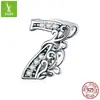 Cuentas de plata de ley s925 con números arábigos transfronterizos, estilo retro, accesorios de joyería DIY SCC1418
