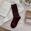 Meias femininas estilo balé, nova coleção de outono, feitas de algodão penteado, meias de cano longo estilosas e versáteis, meias cinzas sem costura