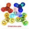 Atacado Spinner de Dedo Luminoso de Cristal Giratório na Palma Galvanizado Spinner de Dedo de Plástico Brinquedo Popular de Barraca de Rua Transfronteiriça