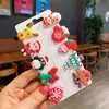 Acessórios de cabelo infantis de Natal fofos desenho animado borracha macia boneco de neve alce bico de pato presilha grampo de cabelo bebê cabelo quebrado franja grampo de praia