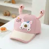 Chapéus Infantis 2026 Primavera/Verão Novo Chapéu Boné de Pato Protetor Solar Urso e Coelho Desenho Animado Bonito Boné de Baseball Atacado