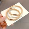 Cuerda para el Cabello Estilo Ins Anillo para el Cabello Diadema Básica Simple Tejida Cuentas Doradas Elegante Banda Elástica Accesorios para el Cabello Fresco
