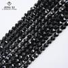 Natural obsidiana corte grande rosto 8mm facetada contas triângulo corte diy pulseira colar de jóias spot atacado