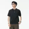 Camiseta Masculina de Tricô com Tranças Estilo Americano, Manga Curta, Estilo Verão Old Money, Cor Sólida Casual Simples Justa Camisa Polo