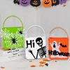 Accesorios Fotográficos para Fiesta Navideña, Decoraciones de Ambiente, Bolsa de Fieltro de Calabaza Fantasma, Bolsa de Dulces de Halloween, Bolsa para Pedir Dulces