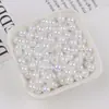 Cuentas Redondas Perforadas de Color Sólido Chapadas AB, Cuentas Iridiscentes de Agujero Recto para Collares, Pulseras, Cadenas de Teléfono y Materiales de Cuentas DIY