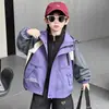 Chaqueta de Montañismo Infantil Primavera y Otoño 2026 Estilo Nuevo Bloques de Color para Niños Chaqueta Tres en Uno Ropa de Moda de Otoño para Bebé Niño