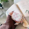 Funda Protectora Transparente con Flores de Purpurina de Comercio Exterior Adecuada para AirPods 5ª/4ª Generación, Nueva Funda Suave de Auriculares con Soporte para Apple 2ª Generación