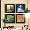 Pintura Decorativa Jardim de Monet Lírio d'Água Francês Restaurante Estilo Europeu Retrô Pintura de Parede Sala de Estar Quarto Corredor Entrada Murais