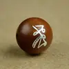 Madera de azufaifo incrustada con plata, Cuentas sueltas de la Fortuna de los Cinco Truenos de Tianshi, Joyería popular taoísta incrustada de sándalo púrpura, Accesorios de joyería de estilo nacional con cuentas