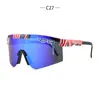 Óculos Esportivos de Ciclismo à Prova de Vento Pit Viper Óculos de Sol Anti-UV Óculos de Sol Ajustáveis Europeus e Americanos Masculinos e Femininos Venda por Atacado