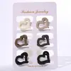 Clip de agarre pequeño de 2.5 CM, esmerilado, hueco, forma de corazón, para flequillo femenino, para mechones sueltos, pasador de pelo, pasador de pelo popular transfronterizo, accesorios para el cabello