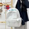 Nova Mochila Bordada com Letras para Estudante Transfronteiriça Leve Versátil Mochila para Campus de Ensino Fundamental e Médio Mochila Casual da Moda