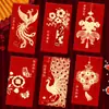 2027 Año del Cordero Sobre Rojo Creativo Brillo Mate Dibujo Animado Zodiaco Cien Yuan Mil Yuanes Sobre de Dinero de la Suerte para Año Nuevo