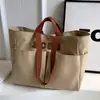 Personalización de Bolsa de Lona 2026 Versión Coreana Nuevo Estilo Trabajo Viaje Diario Bolso Tote Bolso de Hombro para Mujer Bolsa de Lona de Gran Capacidad