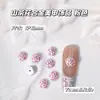 Acessórios Coloridos de Liga de Camélia para Nail Art Flor de Pérola Flor de Cinco Pétalas Decoração de Unhas Acessórios DIY