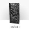 Billetera para Hombre Personalizada Vintage Hecha a Mano en Relieve de Cuero Genuino Larga de Cocodrilo Capa Superior Piel de Vaca Multitarjeta Monedero Estuche