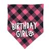 Promoção quente da Amazon toalha triângulo xadrez para pet toalha de baba toalha triângulo de aniversário para cachorro babador chapéu de aniversário para pet