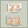 Fun-f610 desenho animado fofo gato laranja borboleta quarto sala de estar parede de fundo embelezamento adesivos de parede decorativos