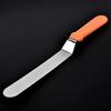 Espátula recta de acero inoxidable para crema de 8 pulgadas, espátula curva, utensilios para hornear, herramientas para hornear de bricolaje, raspador de crema para pasteles