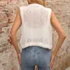 Suéter de Mujer 2026 con Acabado de Alta Gama, Chaleco de Ganchillo con Bordado Floral Francés Hueco de Verano, Prendas de Abrigo sin Mangas