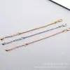 Pulsera ajustable de cadena de hueso de serpiente de 3 mm con cierre de langosta, chapada en K blanca, accesorios de joyería DIY adecuados para cuentas de agujero grande