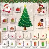 Ct493-497 Imán para Refrigerador de Árbol de Navidad Transfronterizo Papá Noel Reno Muñeco de Nieve Decoración Navideña Pegatina Magnética de PVC