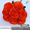 9 Manija de cabeza viga peonía extranjera rosa brasileña nueva pastoral boda belleza flor de seda base salón de bodas coreano flor artificial