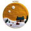 Ins Venta Caliente Halloween Fantasma Calabaza Decoración de Fieltro Colgante para Niños Dibujos Animados Poke Fieltro de Lana Agujado Bordado a Mano Poke