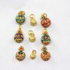 Esmalte cloisonné golondrina de aceite bestia dorada un colgante de llavero de tres llaves DIY pulsera de cinabrio golondrina bestia dorada Accesorios Venta al por mayor