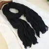 Nuevo Pañuelo de Algodón y Lino 2026 para Mujer, Bufanda de Seda Artística de Color Sólido Delgada de Verano, Bufanda de Cuello Versátil Fruncida, Chal de Protección Solar para Viaje