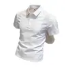 Camisa Polo de Verano Nueva de Alta Gama Transfronteriza para Hombre, Camiseta de Manga Corta con Cuello, Top de Textura de Lujo Ligero para Negocios y Deportes