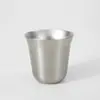 Conjunto de Copos de Aço Inoxidável 304 de Camada Dupla Antiescaldante Transfronteiriço Portátil para Cerveja Simples Cor Pura Mini Conjunto de Copos para Espresso
