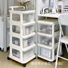 Carrinho estilo creme Snack Storage Rack Baby Products armário de armazenamento Andar de pé móvel bebê brinquedo rack