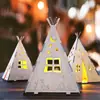 Luz Noturna de Tenda de Madeira Amazon Tenda de Acampamento Velas de Madeira de Natal Abajur Decoração de Casa
