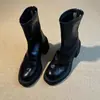 Botines Chelsea cortos para mujer, estilo nuevo, de tacón alto, ajustados, tacón grueso, 2026, elegantes, adecuados para mujeres petite, tela negra