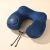 Almohada Inflable Portátil en Forma de U para Viaje, Soporte Cervical, Ideal para Vuelos, Viajes de Negocios, Oficina y Viajes de Larga Distancia